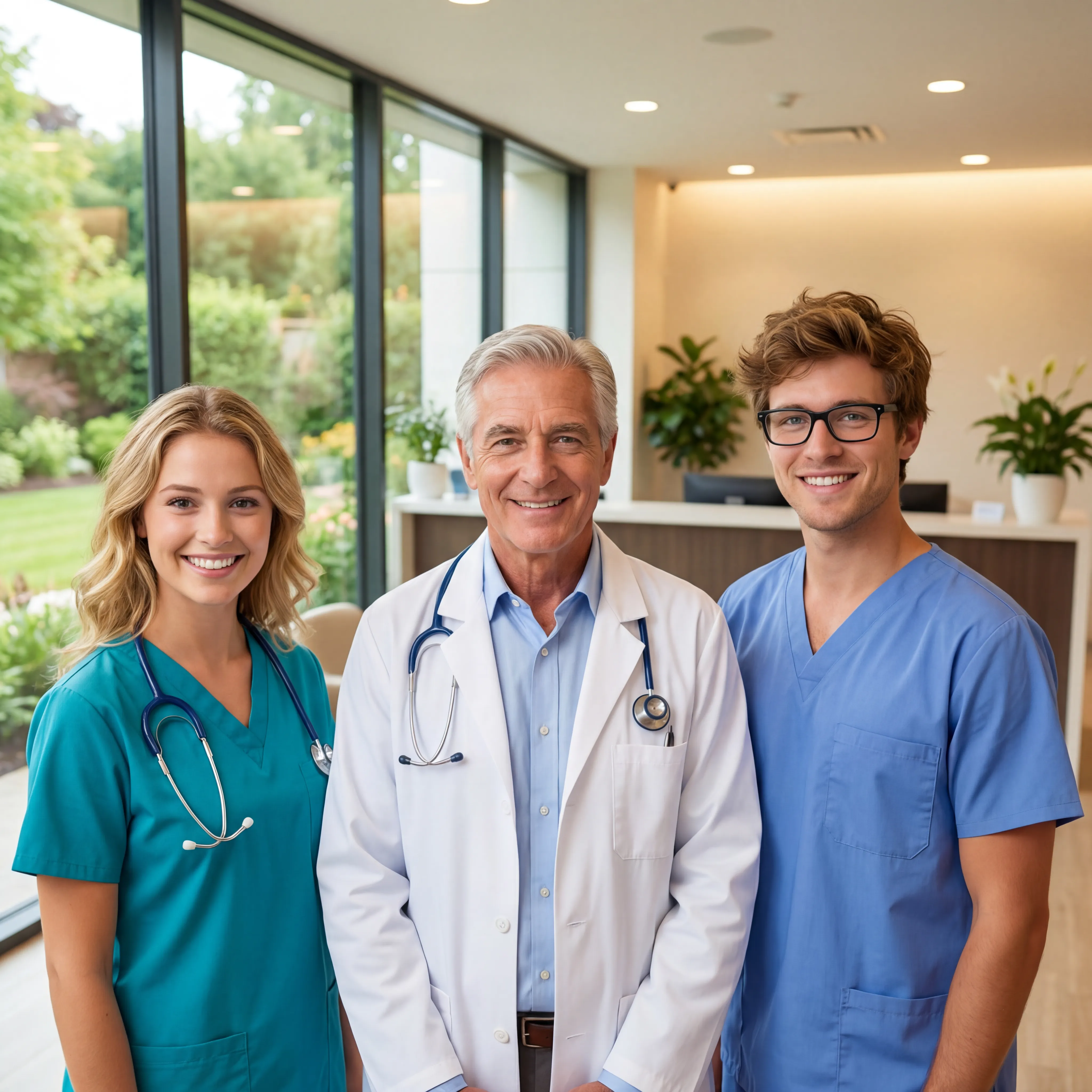 AI-generated professional group photo