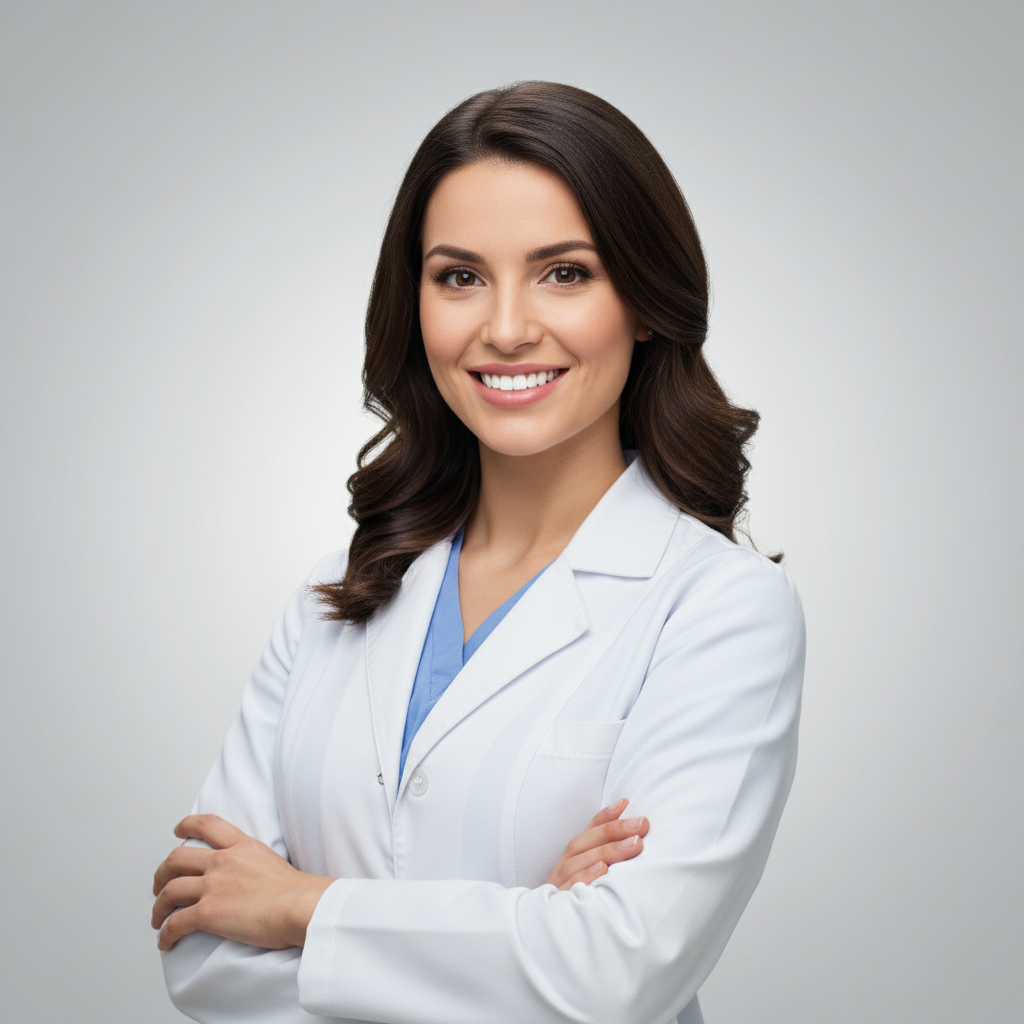 Cosmetic dentist branding portrait for Google search ads