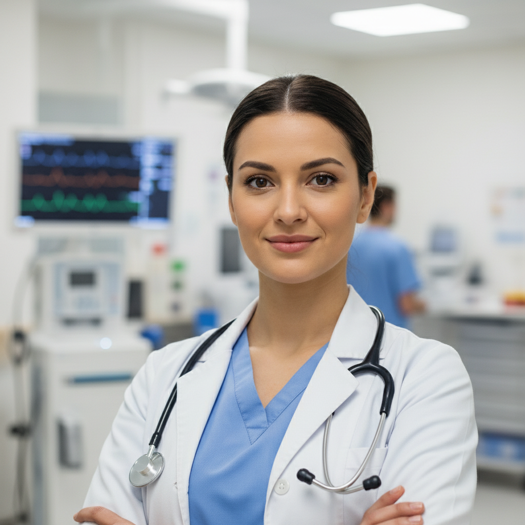 Female med student headshot for clinical rotations